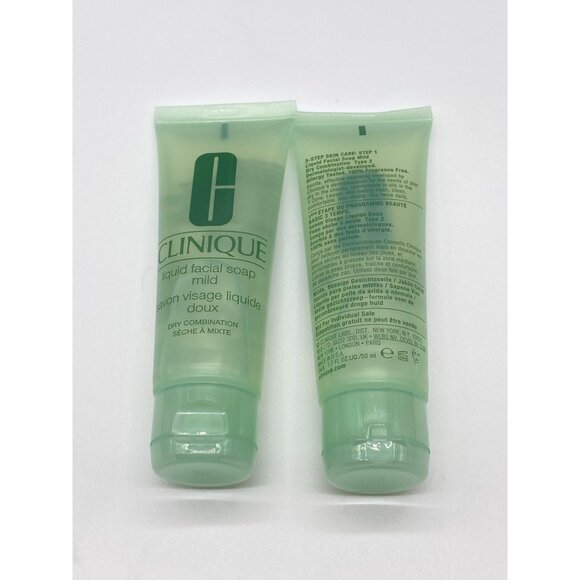 2 Clinique Liquid Facial Soap Mild Dry Combination 1.7 oz/50ml - Picture 3 of 4